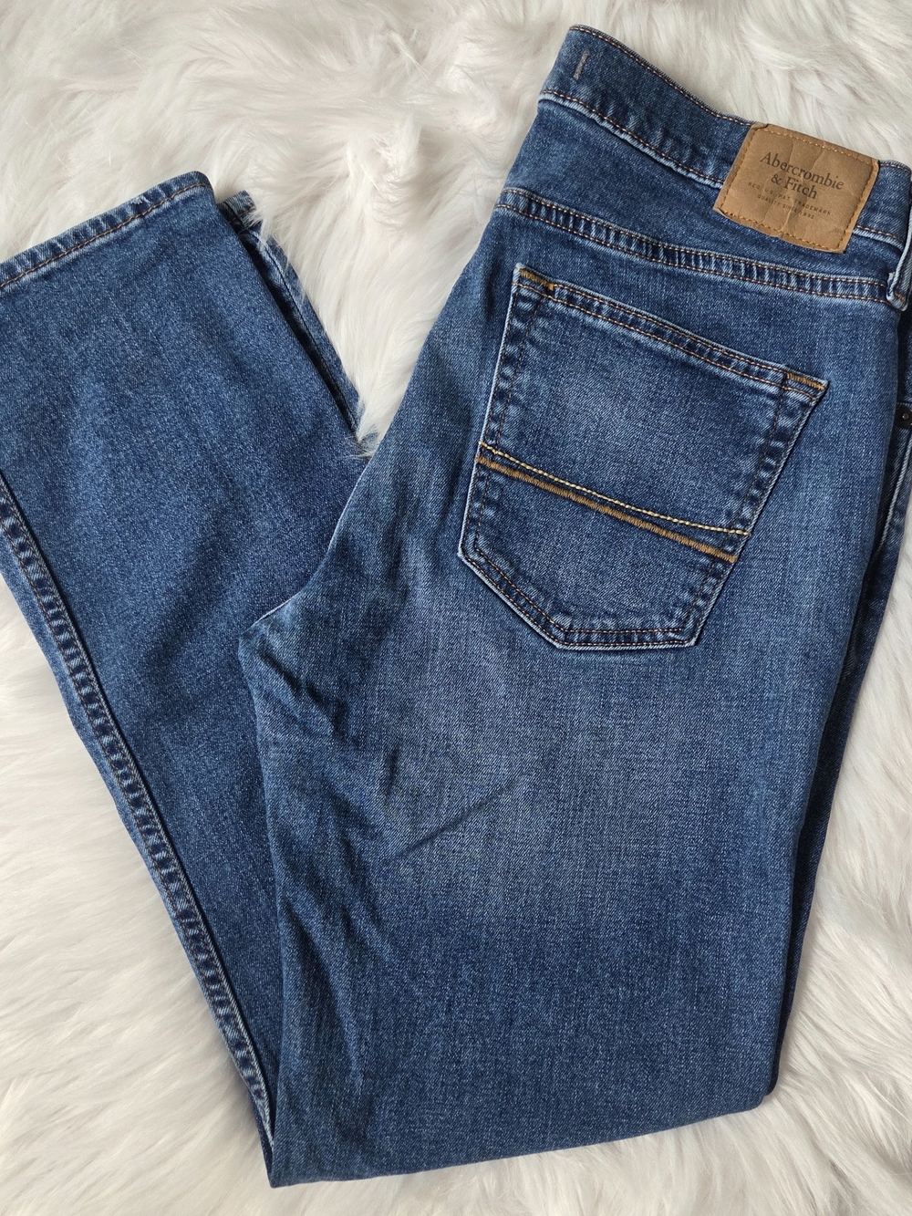 Abercrombie & Fitch Men's Slim Straight Classic Blue Denim Jeans Size 32x30